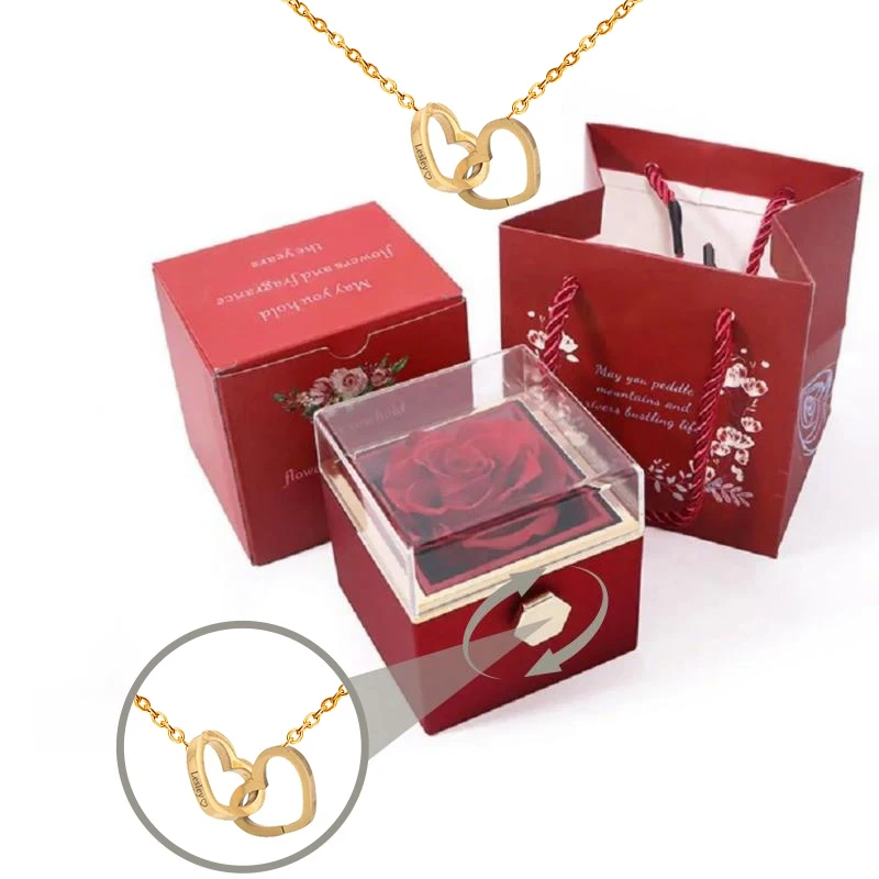 Collier Double Cœur Or Femme — Élégance et Tendresse — image produit
