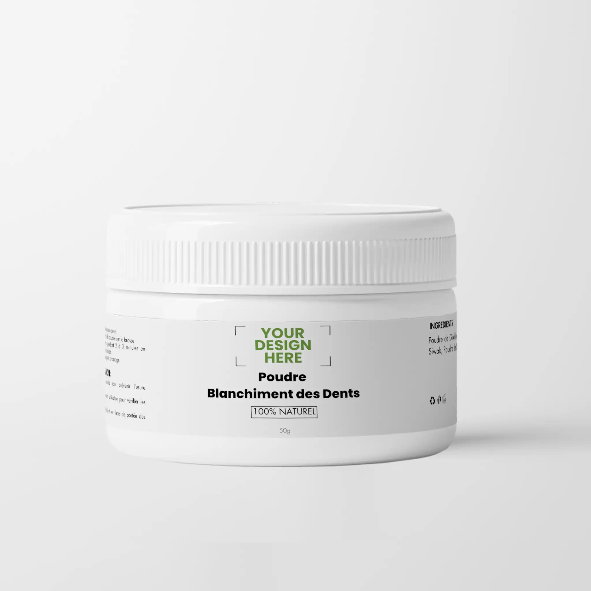 Poudre dents blancheur naturelle – Soin éclat Jebtlik