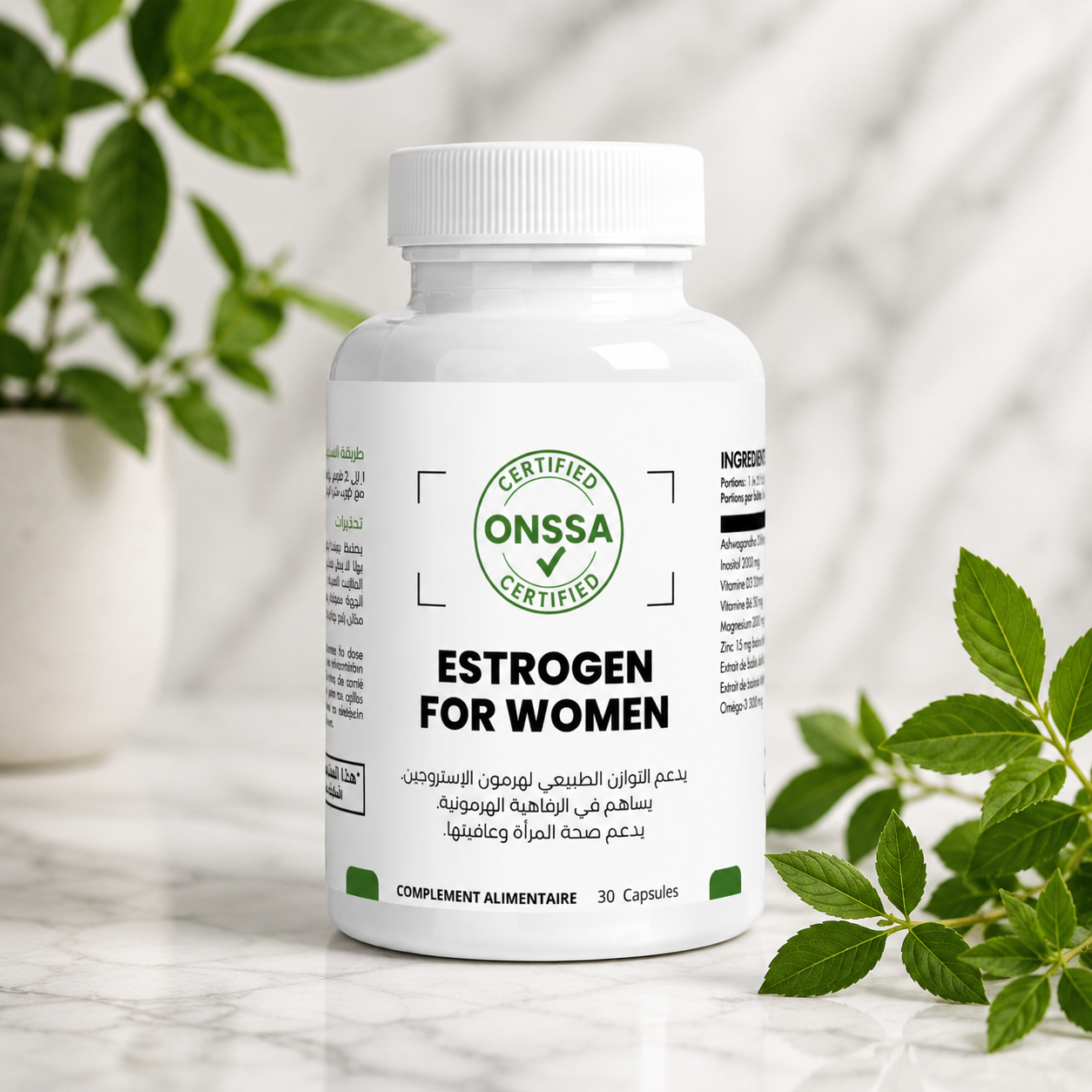 Gélules Équilibre Œstrogène – Soutien Naturel Phytoœstrogènes pour Pré-Ménopause et Cycle Féminin — image produit