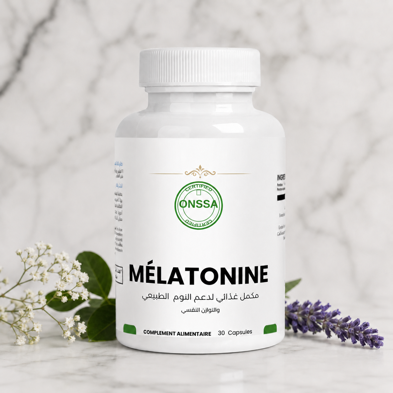 Mélatonine 30 gélules – Sommeil réparateur & relaxation naturelle — image produit