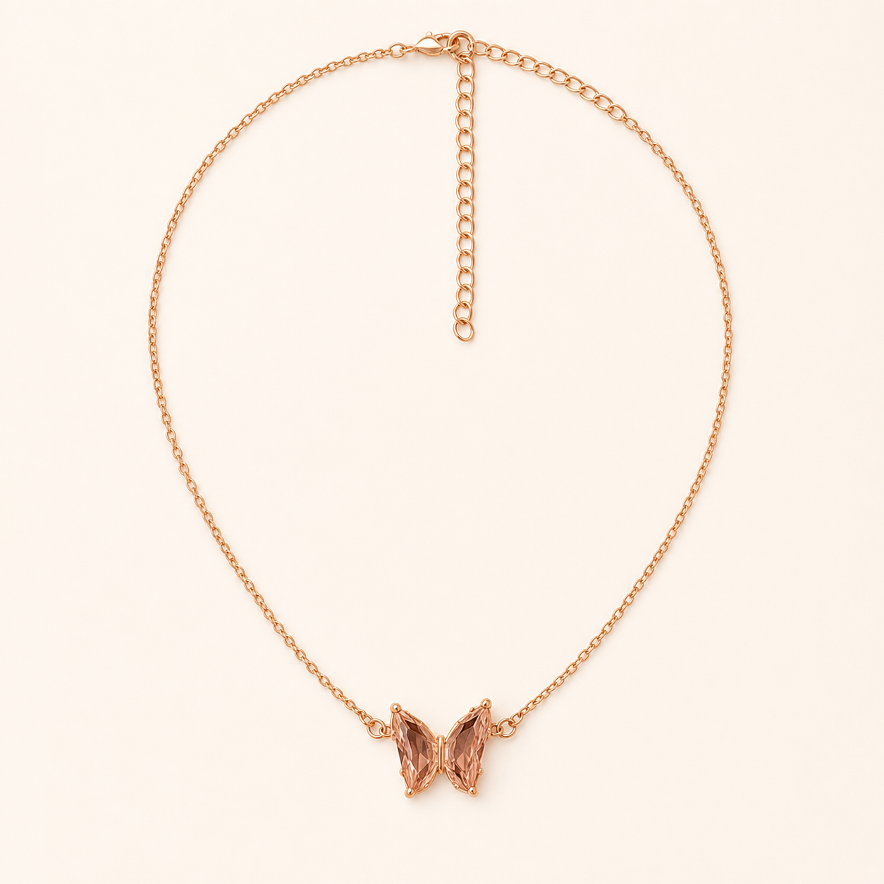 Collier Papillon Maroc,collier pour femme - DH 149,00 Collier Papillon Maroc, Pendentif Cristal Pour Femme. — image produit
