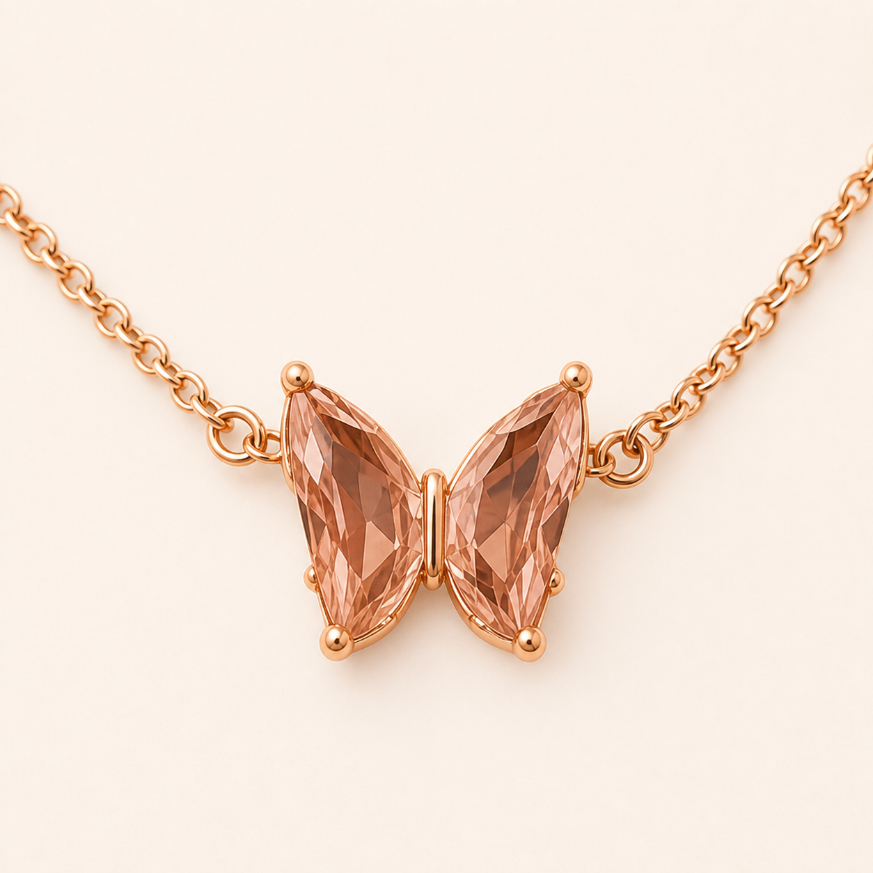 Collier Papillon Maroc,collier pour femme - DH 149,00 Collier Papillon Maroc, Pendentif Cristal Pour Femme. — image produit